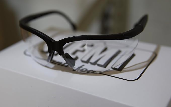 CHAOS Moto Hemi Safety Glasses - Anti-Fog, Anti-Scratch, Clear Lens, Black Frame, ANSI Z87.1+ (Box of 12)