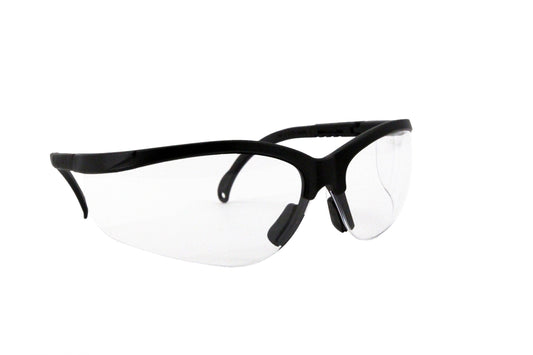 Hemi Safety Glasses - Anti-Fog, Clear Lens, Black Frame (Box of 12)