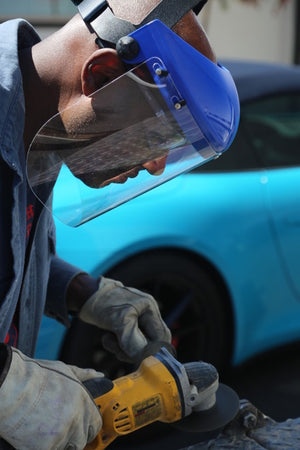 CHAOS Moto 10 Clear Faceshield Visors + 1 Headgear Bundle, 8x15.5, 0.040